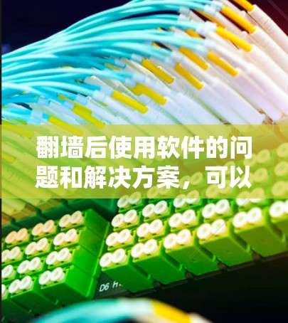 翻墙后使用软件的问题和解决方案，可以从多个角度进行分析