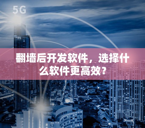翻墙后开发软件，选择什么软件更高效？