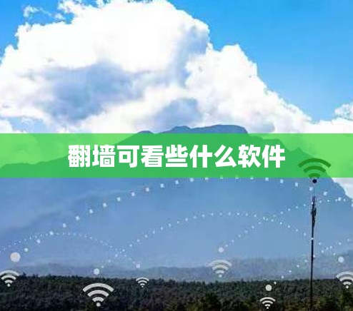 翻墙可看些什么软件