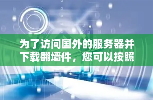 为了访问国外的服务器并下载翻墙件，您可以按照以下步骤进行