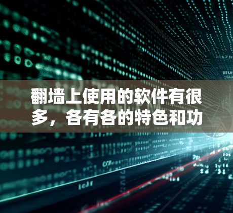 翻墙上使用的软件有很多，各有各的特色和功能。以下是一些常见的翻墙上软件推荐，供您参考